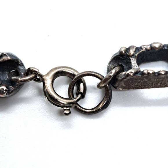 Guy Vidal Brutalist Curved Bib Necklace 18-22" Long - Picture 5 of 5